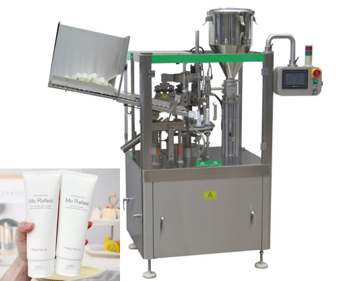 Creme cosmético de enchimento da loção da máquina da selagem do tubo plástico macio automático