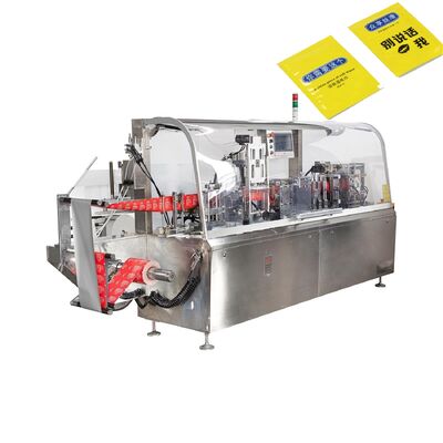 Máquina de embalagem de lenços umedecidos de saquinho único de alta velocidade Máquina de embalagem de almofada de preparação de álcool com vedação de quatro lados