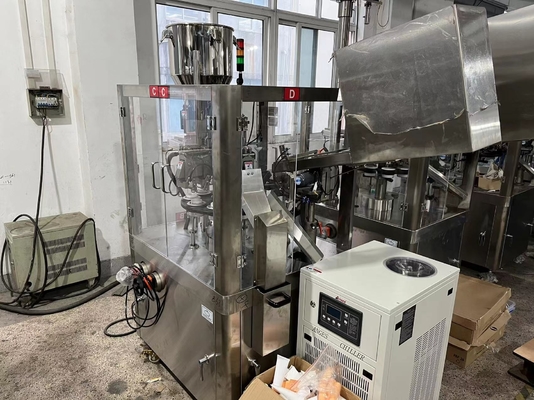 Creme de selagem de enchimento da mão do dentífrico da máquina do tubo macio automático