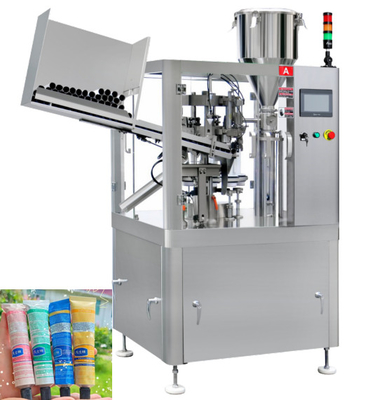 Equipamento cosmético automático de selagem de enchimento 35pcs/Min da máquina do tubo macio plástico de creme