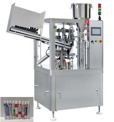 Enchimento macio automático do tubo de Al Aluminum /Plastic e enchimento de fechamento de selagem da colagem do creme da mão do cosmético da loção da máquina