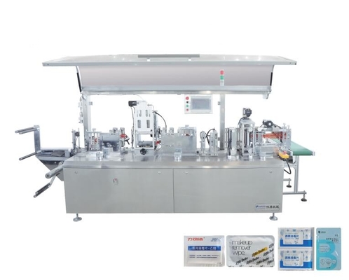 O algodão automático do álcool acolchoa o selo lateral da máquina de embalagem quatro