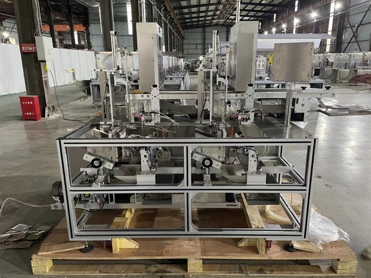 Máscara 1.2KW facial que corta não tecido automático de dobramento da máquina de embalagem 0.6MPA