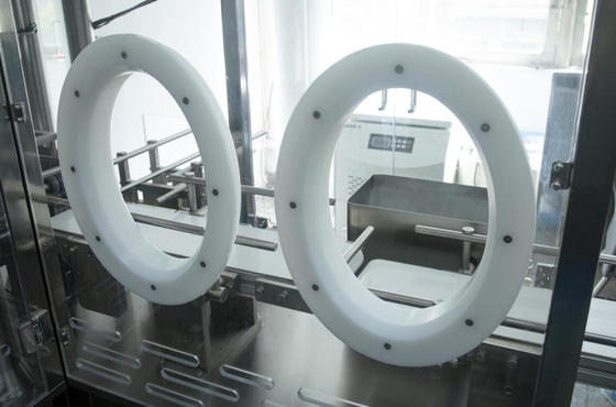 Máquina automática de preenchimento e preenchimento de seringas de vidro descartáveis