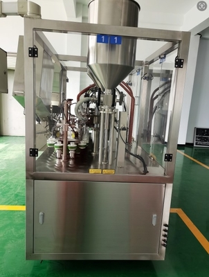 Máquina de preenchimento de tubos moles e de vedação de aquecimento interno de plástico composto com arrefecedor para creme de mão