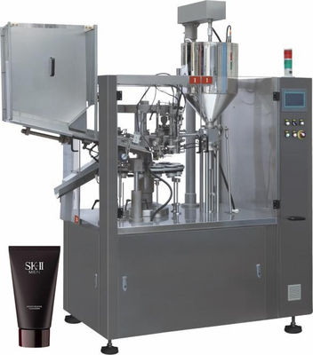 Máquina versátil de enchimento e vedação de tubos moles para alimentos e cosméticos