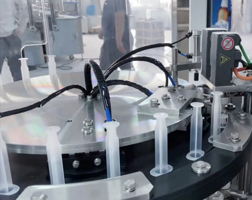 Máquina automática de preenchimento da seringa com gel líquido, de preenchimento da tampa, de rotulagem, de injecção, de preenchimento