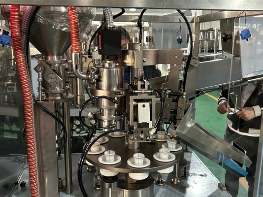 Máquina automática de enchimento e vedação de tubos cosméticos