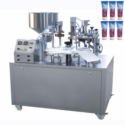Máquina rotativa de enchimento e vedação de óleo, creme cosmético, tubo macio, máquina de embalagem de vedação térmica