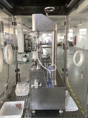 Máquina semiautomática de enchimento e obstrução a vácuo de mesa para seringas pré-cheias