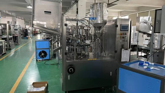 Full Automatic Cosmetics Hand Cream Toothpaste Shampoo Gel Ointment Pharmaceutical Food Plastic Aluminum Soft Tube Laminated Filling and Sealing Packing Machine