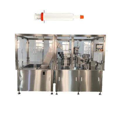 Máquina automática de enchimento e tampa de gel de seringa de plástico
