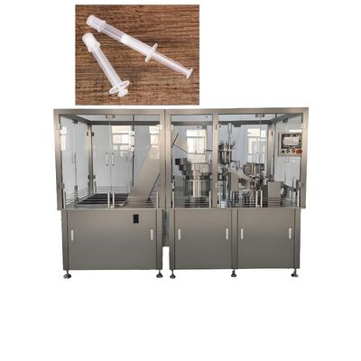 Máquina Automática de Enchimento e Tamponamento de Seringas Plásticas para Líquidos e Géis
